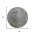 8' Brown Blue And Gray Abstract Washable Round Rug With UV Protection