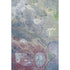 5' X 8' Blue Purple And Green Abstract Washable Area Rug With UV Protection