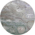 8' Khaki Beige And Purple Abstract Washable Round Rug With UV Protection