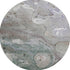 8' Khaki Beige And Purple Abstract Washable Round Rug With UV Protection