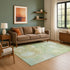 8' X 10' Sage And Teal Abstract Washable Area Rug With UV Protection