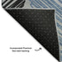 9' X 12' Blue Ivory And Gray Geometric Washable Area Rug With UV Protection