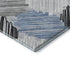 9' X 12' Blue Ivory And Gray Geometric Washable Area Rug With UV Protection