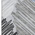 9' X 12' Blue Ivory And Gray Geometric Washable Area Rug With UV Protection