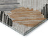 8' Copper Ivory And Gray Geometric Washable Round Rug With UV Protection