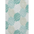 8' X 10' Teal Ivory And Gray Geometric Washable Area Rug With UV Protection