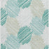 8' X 10' Teal Ivory And Gray Geometric Washable Area Rug With UV Protection