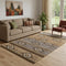 5' X 8' Chocolate And Gray Tribal Washable Area Rug With UV Protection