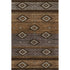 5' X 8' Chocolate And Gray Tribal Washable Area Rug With UV Protection