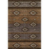 5' X 8' Chocolate And Gray Tribal Washable Area Rug With UV Protection