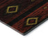 5' X 8' Red Black And Gold Tribal Washable Area Rug With UV Protection