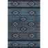 8' X 10' Teal And Gray Tribal Washable Area Rug With UV Protection