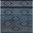8' X 10' Teal And Gray Tribal Washable Area Rug With UV Protection