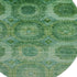 8' Emerald And Green Abstract Geometric Washable Round Rug With UV Protection