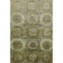 5' X 8' Gold Beige And Brown Abstract Geometric Washable Area Rug With UV Protection