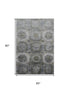 5' X 8' Coffee And Gray Abstract Geometric Washable Area Rug With UV Protection