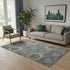 5' X 8' Coffee And Gray Abstract Geometric Washable Area Rug With UV Protection