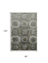 8' X 10' Pewter Gray And Beige Abstract Geometric Washable Area Rug With UV Protection