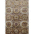 8' X 10' Rust Brown And Beige Abstract Geometric Washable Area Rug With UV Protection