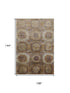 9' X 12' Rust Brown And Beige Abstract Geometric Washable Area Rug With UV Protection