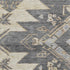 5' X 8' Beige Charcoal And Gray Tribal Washable Area Rug With UV Protection