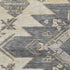 9' X 12' Beige Charcoal And Gray Tribal Washable Area Rug With UV Protection