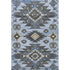 5' X 8' Blue Charcoal And Gray Tribal Washable Area Rug With UV Protection