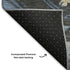 5' X 8' Blue Charcoal And Gray Tribal Washable Area Rug With UV Protection