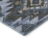 5' X 8' Blue Charcoal And Gray Tribal Washable Area Rug With UV Protection