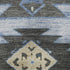5' X 8' Blue Charcoal And Gray Tribal Washable Area Rug With UV Protection