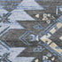 5' X 8' Blue Charcoal And Gray Tribal Washable Area Rug With UV Protection