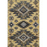 5' X 8' Gold Charcoal And Gray Tribal Washable Area Rug With UV Protection