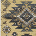 5' X 8' Gold Charcoal And Gray Tribal Washable Area Rug With UV Protection