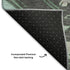 5' X 8' Mint Green Charcoal And Gray Tribal Washable Area Rug With UV Protection
