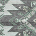 5' X 8' Mint Green Charcoal And Gray Tribal Washable Area Rug With UV Protection