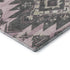 8' Pink Charcoal And Gray Tribal Washable Round Rug With UV Protection
