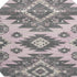 8' Pink Charcoal And Gray Tribal Washable Round Rug With UV Protection