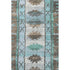 5' X 8' Brown Teal And Ivory Tribal Washable Area Rug With UV Protection
