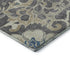 5' X 8' Beige Charcoal And Blue Floral Medallion Washable Area Rug With UV Protection