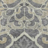 5' X 8' Beige Charcoal And Blue Floral Medallion Washable Area Rug With UV Protection