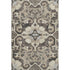 5' X 8' Chocolate Ivory And Gray Floral Medallion Washable Area Rug With UV Protection