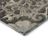 5' X 8' Chocolate Ivory And Gray Floral Medallion Washable Area Rug With UV Protection