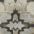 5' X 8' Chocolate Ivory And Gray Floral Medallion Washable Area Rug With UV Protection