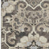 5' X 8' Chocolate Ivory And Gray Floral Medallion Washable Area Rug With UV Protection