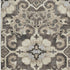 5' X 8' Chocolate Ivory And Gray Floral Medallion Washable Area Rug With UV Protection