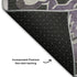 8' X 10' Purple Ivory And Charcoal Floral Medallion Washable Area Rug With UV Protection