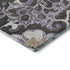 8' X 10' Purple Ivory And Charcoal Floral Medallion Washable Area Rug With UV Protection