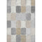 5' X 8' Beige Gray And Silver Geometric Washable Area Rug With UV Protection