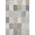 5' X 8' Beige Gray And Silver Geometric Washable Area Rug With UV Protection