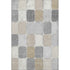 8' X 10' Beige Gray And Silver Geometric Washable Area Rug With UV Protection